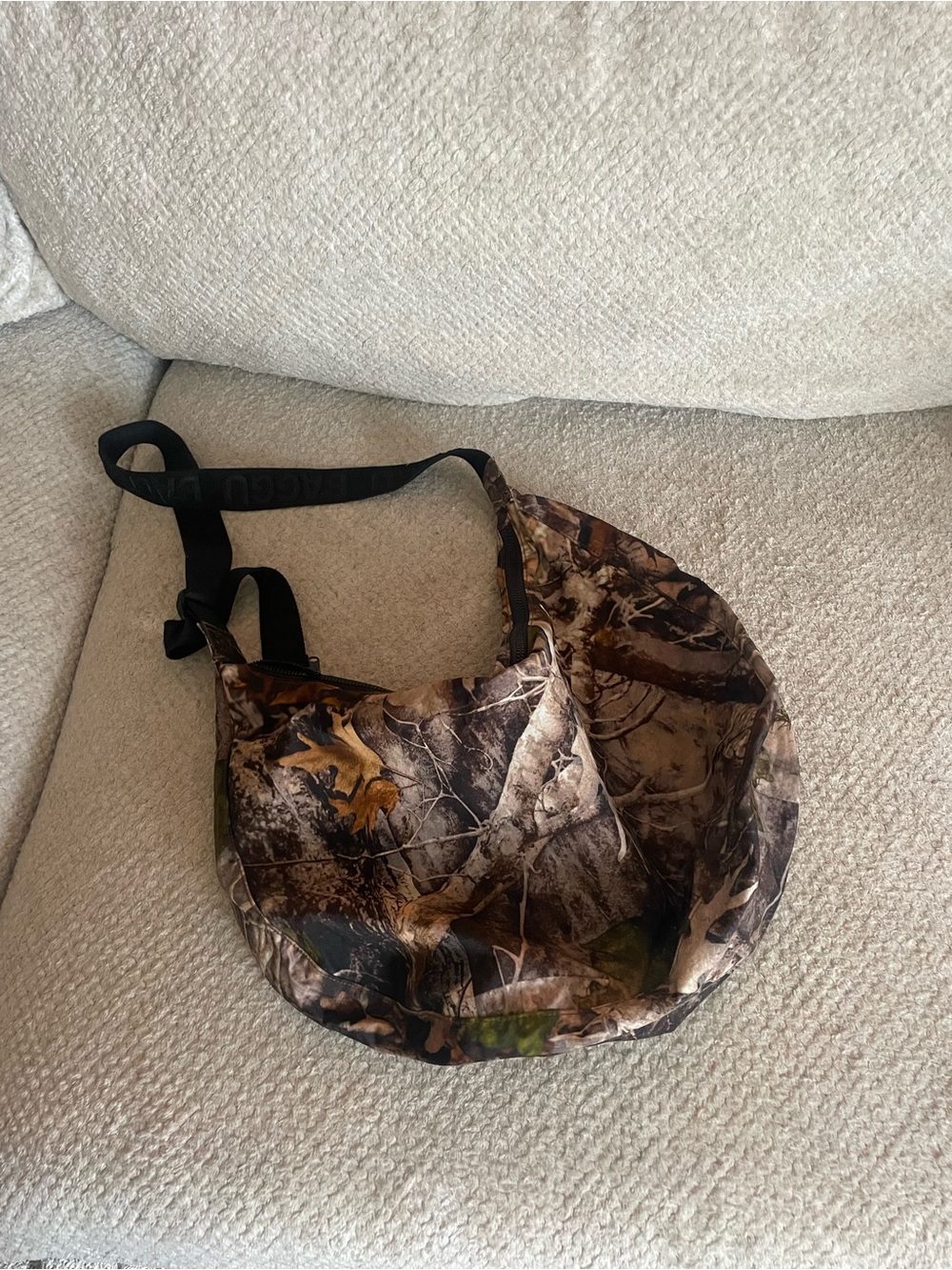 Camo Baggu Large Crescent Bag